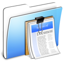 Aqua Smooth Folder Documents icon